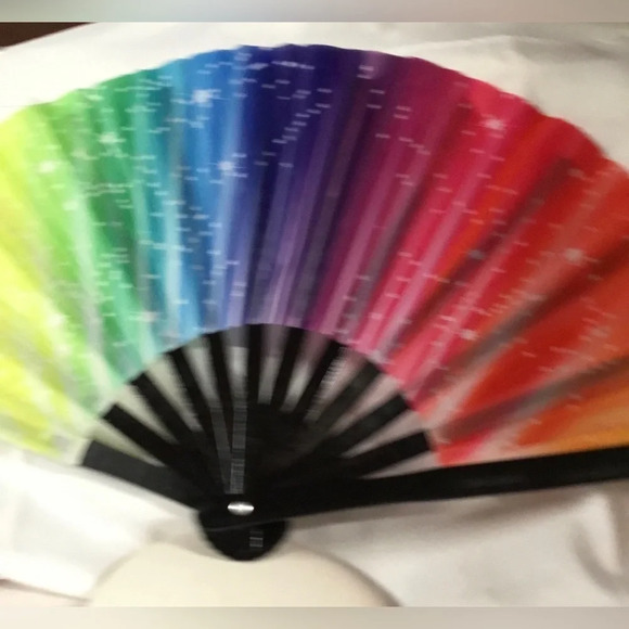 FairySandy Large Rave Fan. 25” wide. 15” Tall. New - Picture 2 of 4